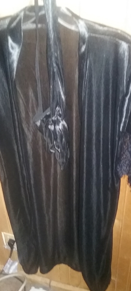 Silk black robe